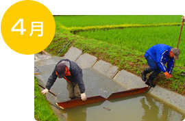 4月　魚道の設置